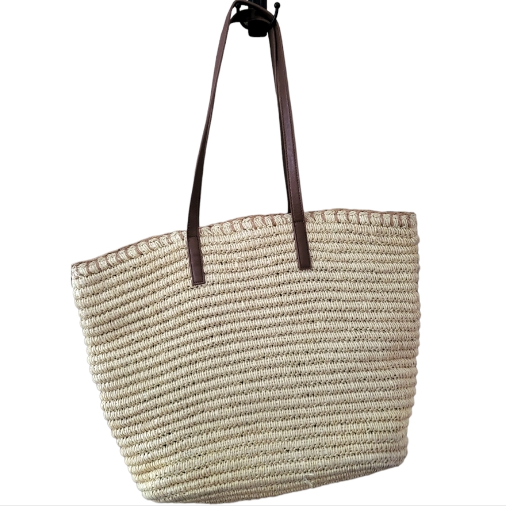 Talbots Straw Tote Purse - Picture 2 of 14